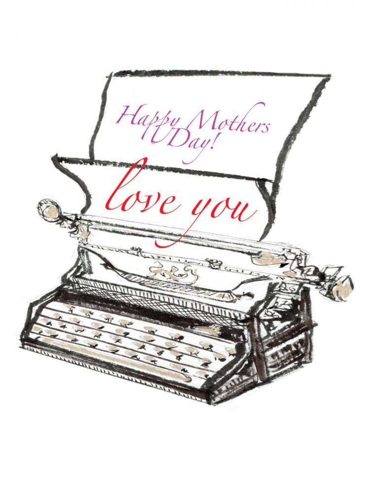 Mothers Day Typewriter Message by Breanna Megan Studio — canvas wall art
