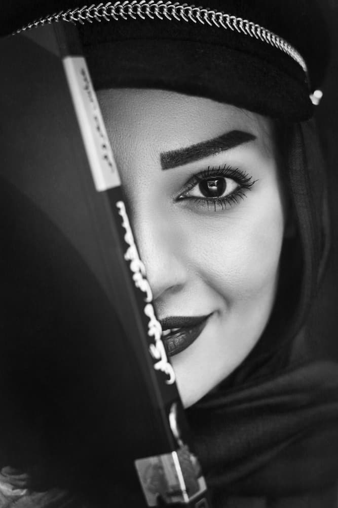 Captivating Half Face by Amir Heydari — canvas wall art