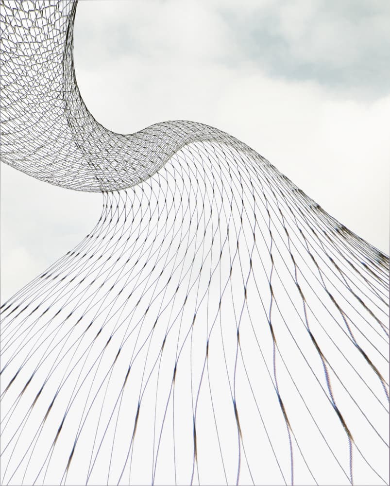 Flowing Wire Wave by Gilbert Claes — canvas wall art