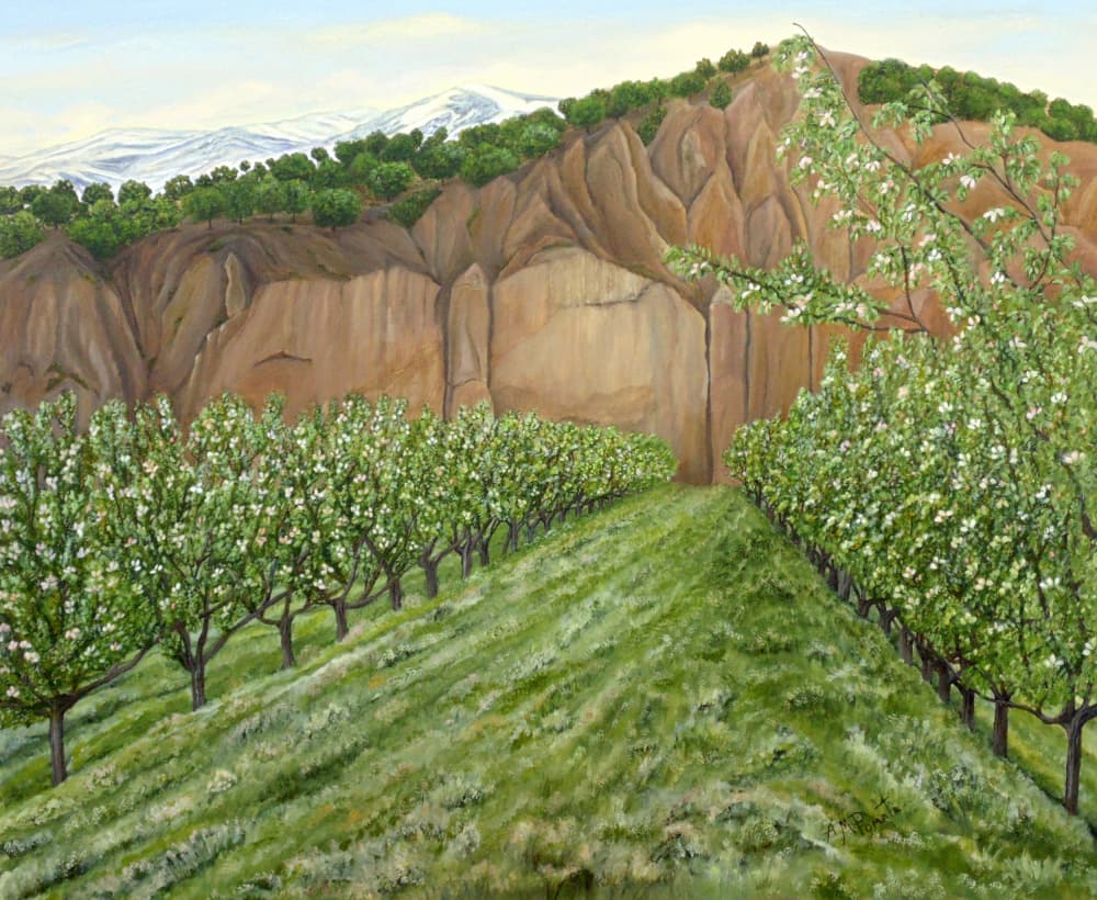Spring Mountain Orchard by Angeles M. Pomata — canvas wall art