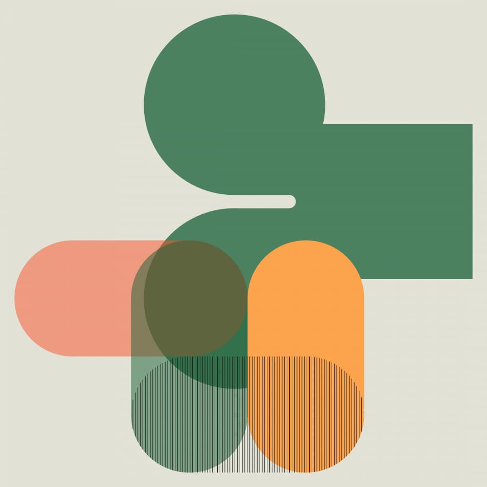 Modern Organic Shapes by Leigh Bagley — canvas wall art