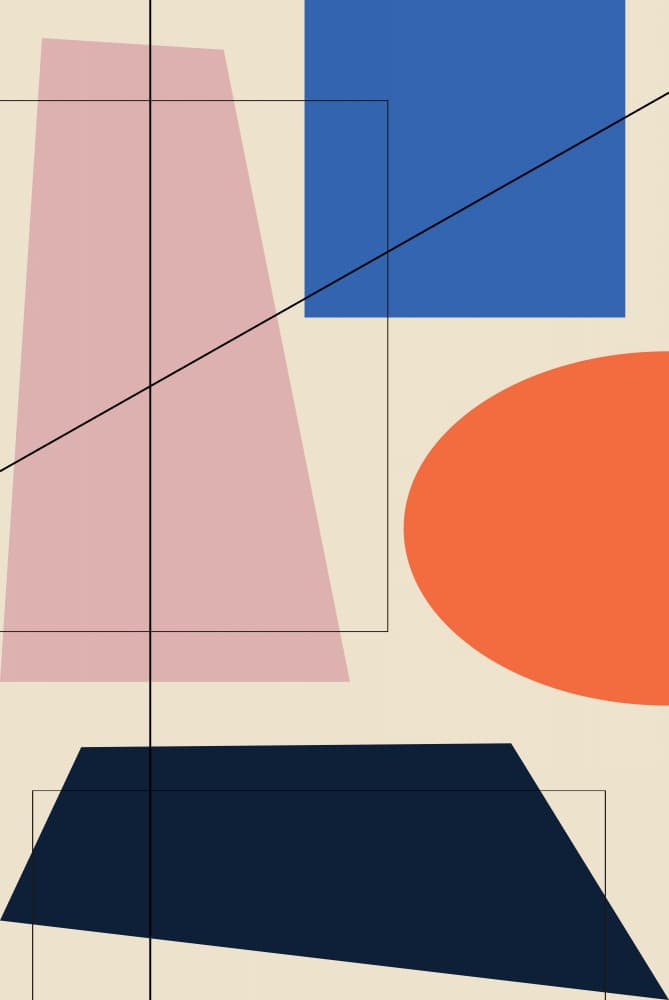 Abstract Color Block Shapes by Oju Design — canvas wall art