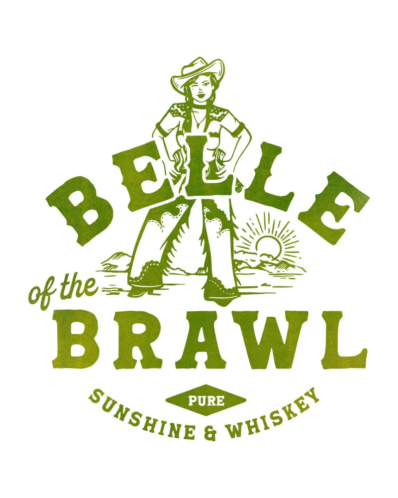 Belle Of The Brawl Cowgirl Wall Art by The Whiskey Ginger — canvas wall art