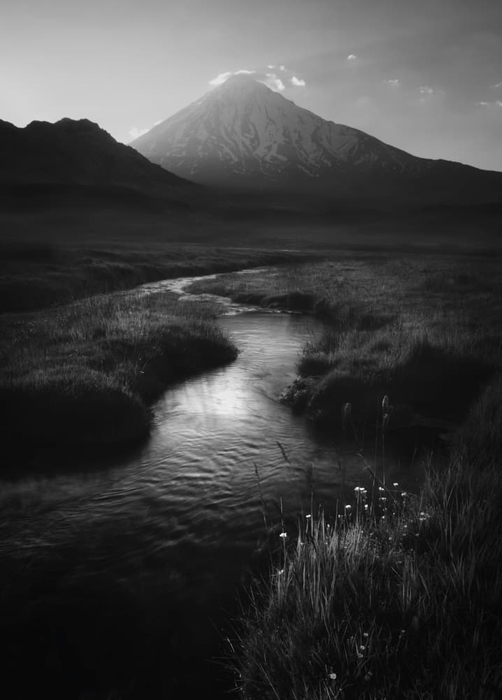 Dramatic Mountain River by Majid Behzad — canvas wall art
