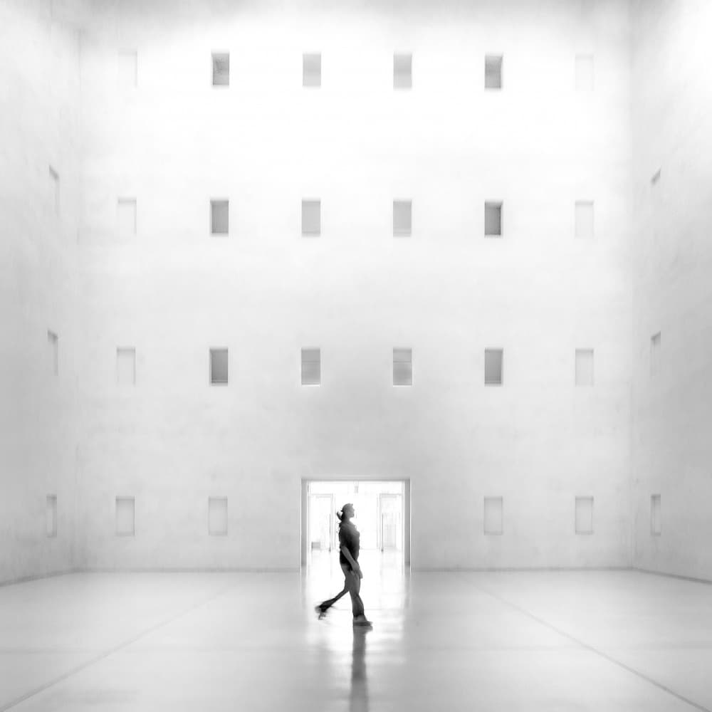 Walking In White Space by Stephan Rückert — canvas wall art