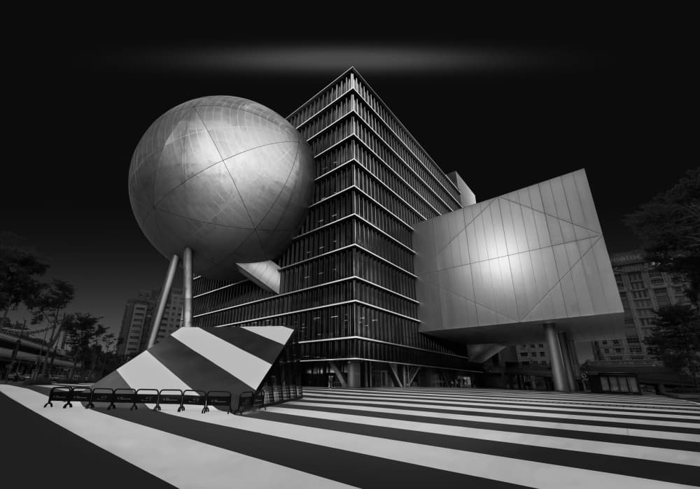 Modern Urban Sphere by Antoni Figueras — canvas wall art