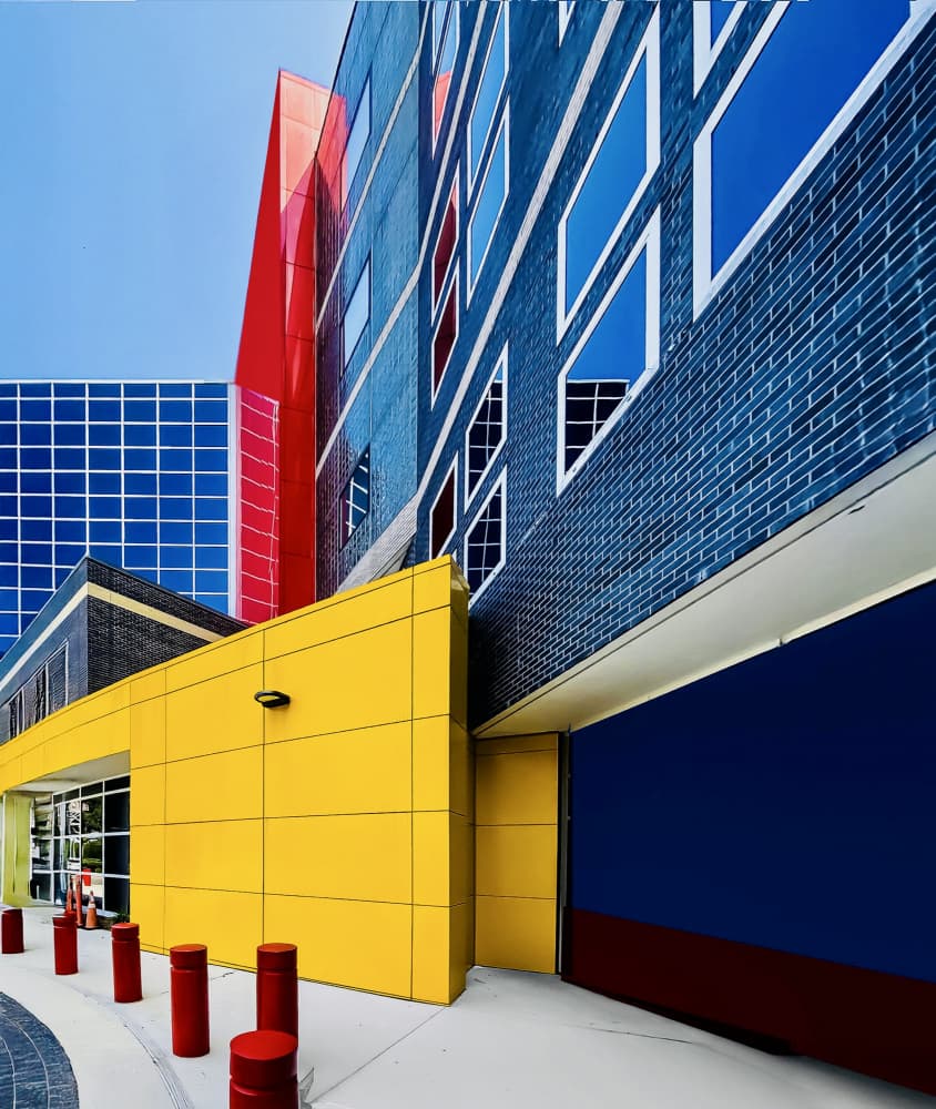 Colorful Modern Building by Arnon Orbach — canvas wall art