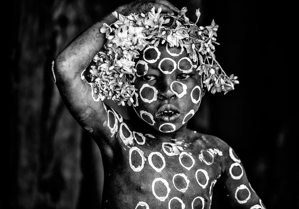 Painted Child Gaze by Vedran Vidak — canvas wall art