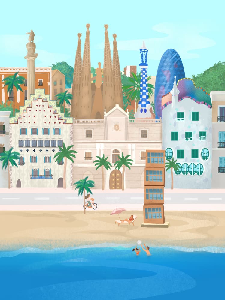 Barcelona by Petra Lizde — canvas wall art