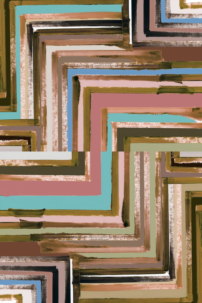 Colorful Geometric Strokes by cartissi — canvas wall art