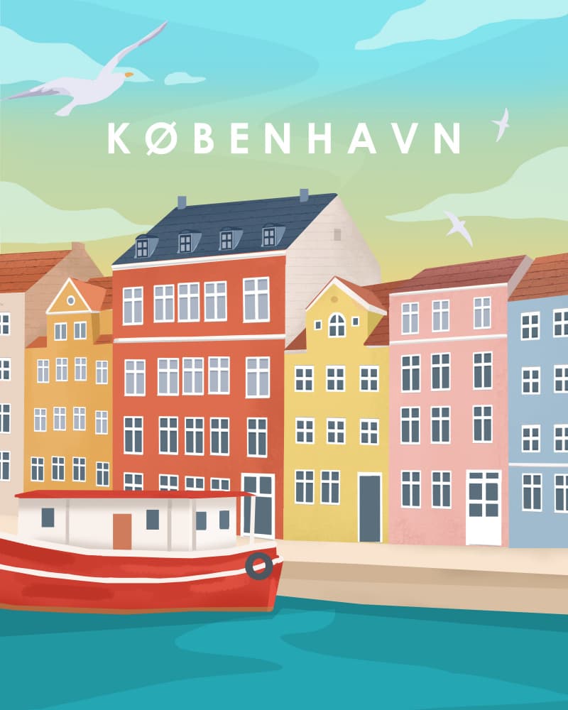 Copenhagen by Petra Lizde — canvas wall art