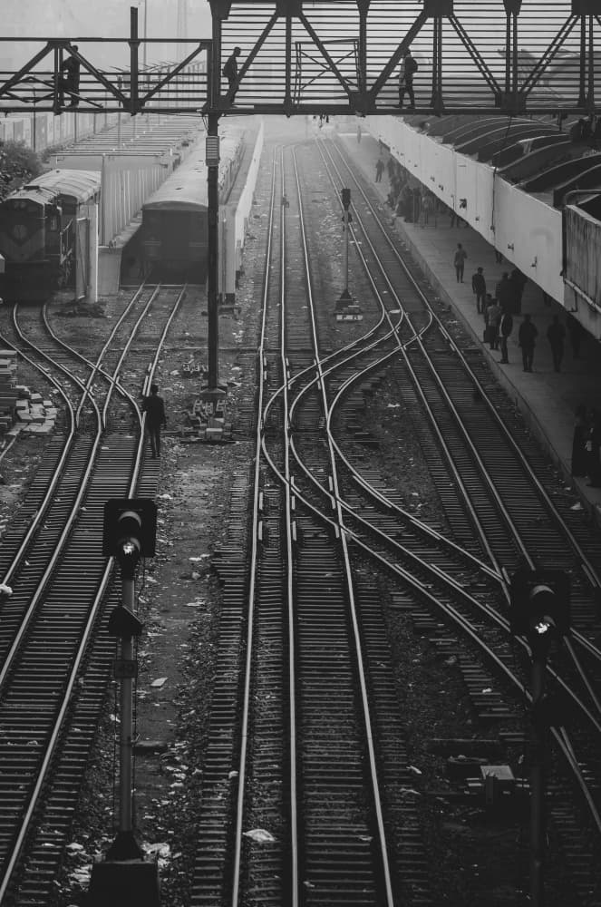 Overhead Station Tracks by Md. Arifuzzaman — canvas wall art