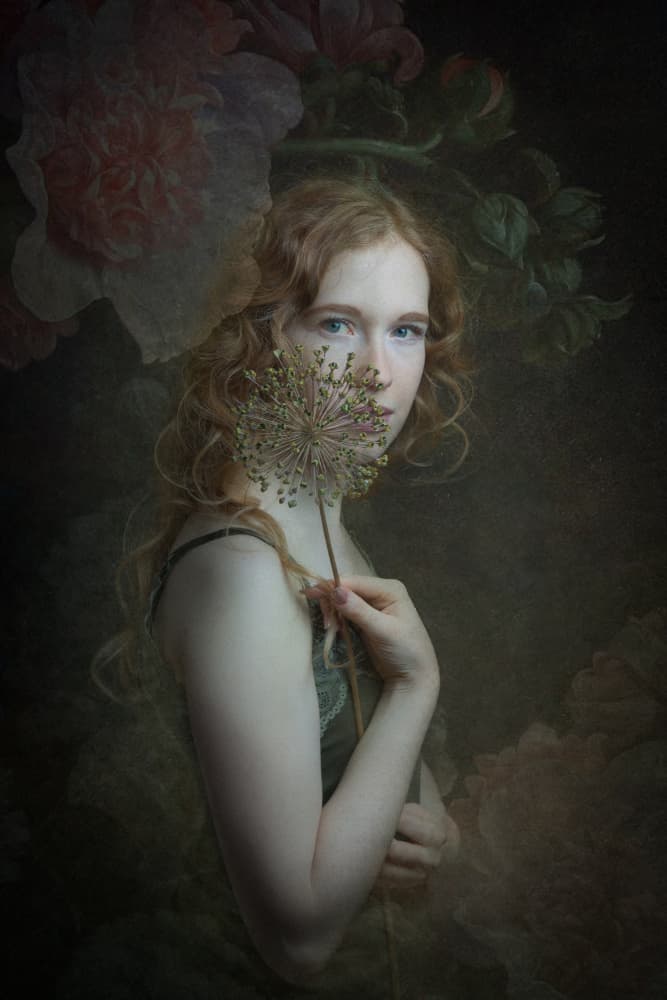 Mysterious Floral Gaze by Ruth Franke — canvas wall art