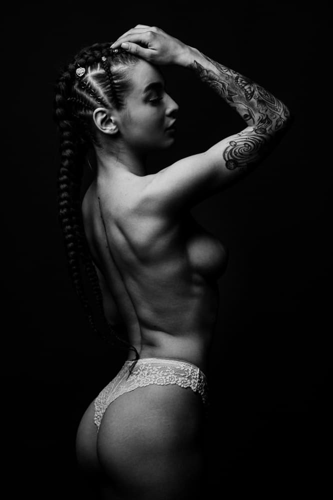 Strong Woman Body Art by Martin Krystynek MQEP — canvas wall art