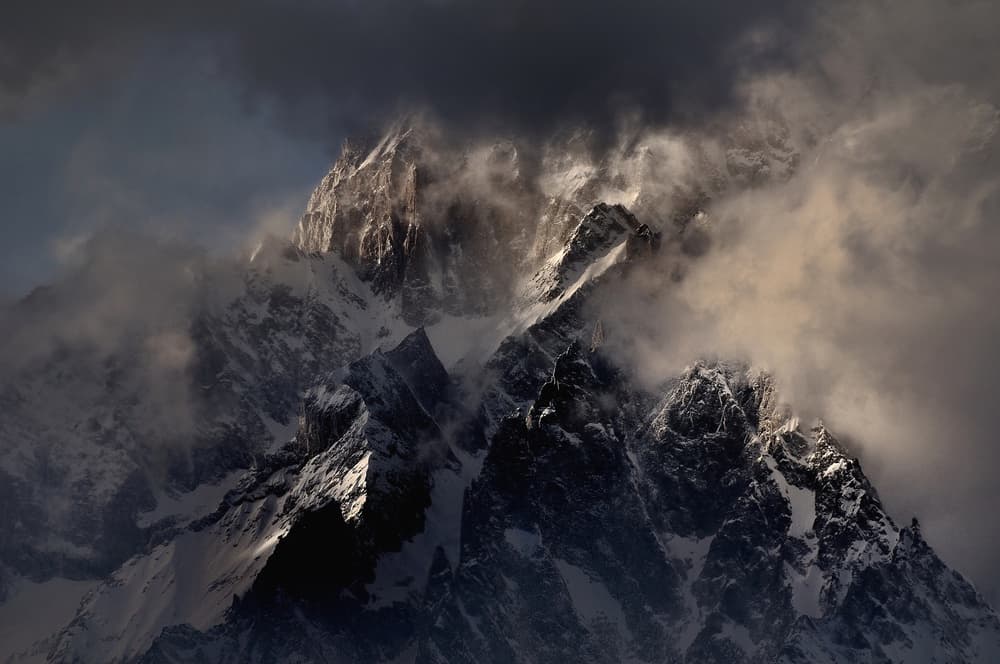 Dramatic Mountain Clouds by Claudio Moretti — canvas wall art