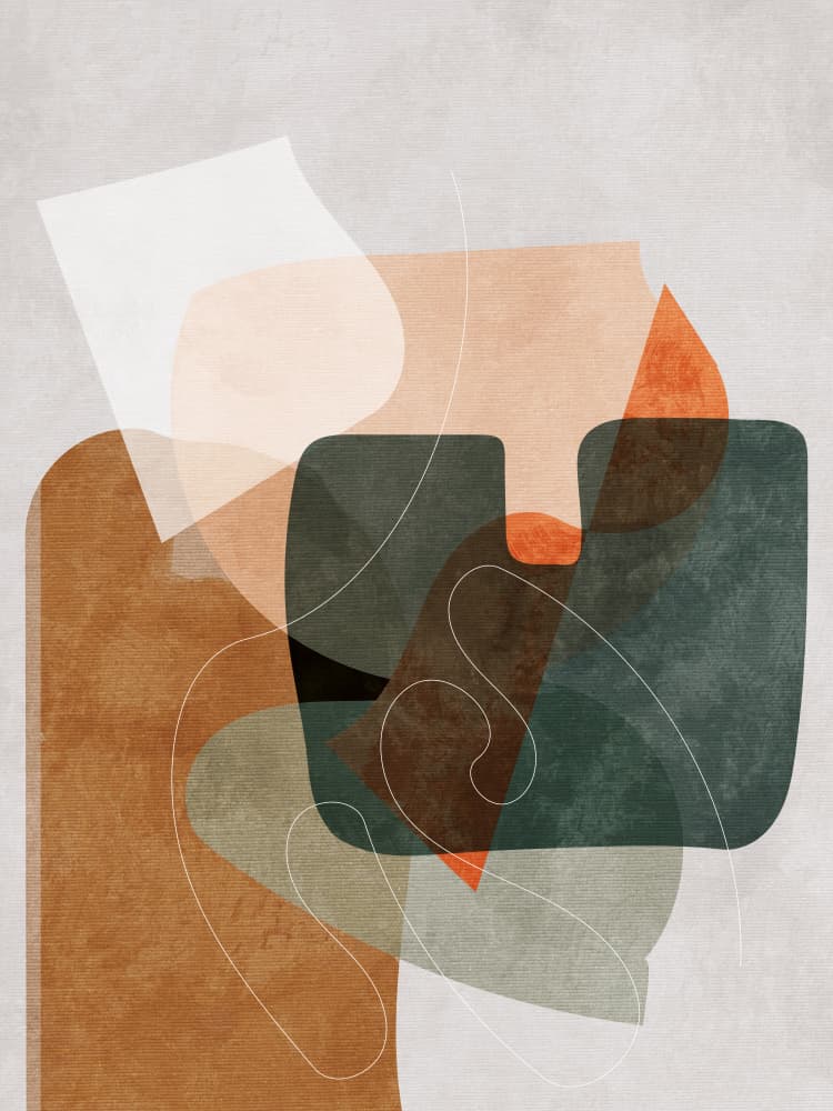 Nature Friendly Terracotta 4 Aquarell Kopie by Ana Rut Bre — canvas wall art
