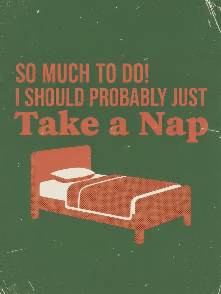 Funny Bed Nap Quote by Andreas Magnusson — canvas wall art