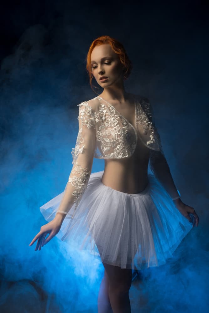 Ethereal Ballerina in Blue by Andrey Guryanov — canvas wall art