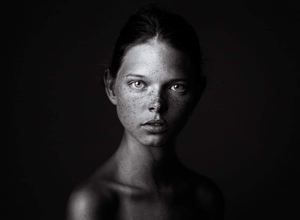 Intense Freckled Gaze by Danil Rudoi — canvas wall art