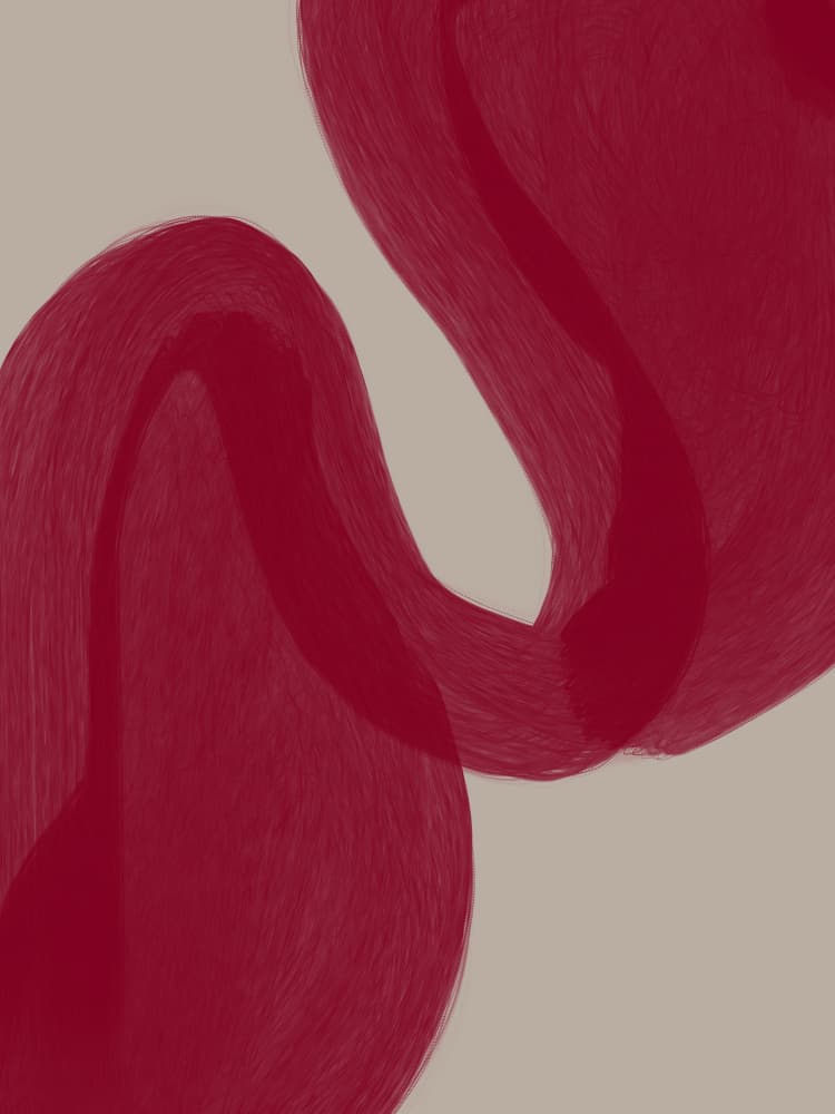 Flowing Red Curves by Studio Palette — canvas wall art