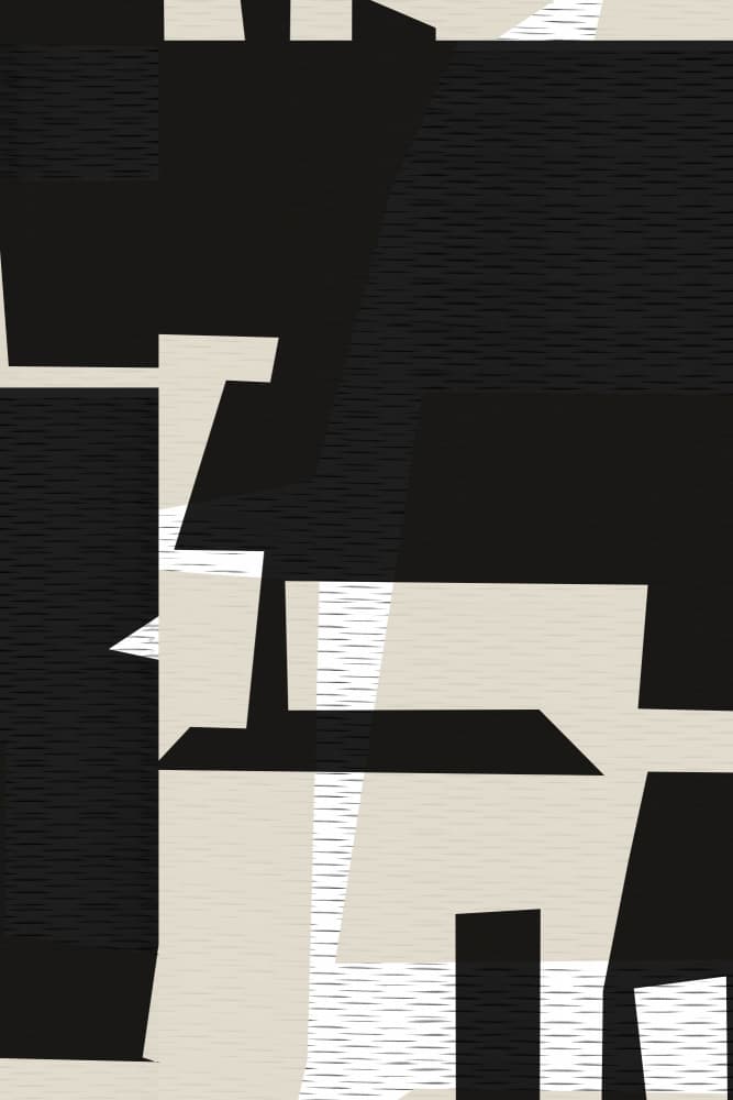 Abstract Geometric Contrast by cartissi — canvas wall art