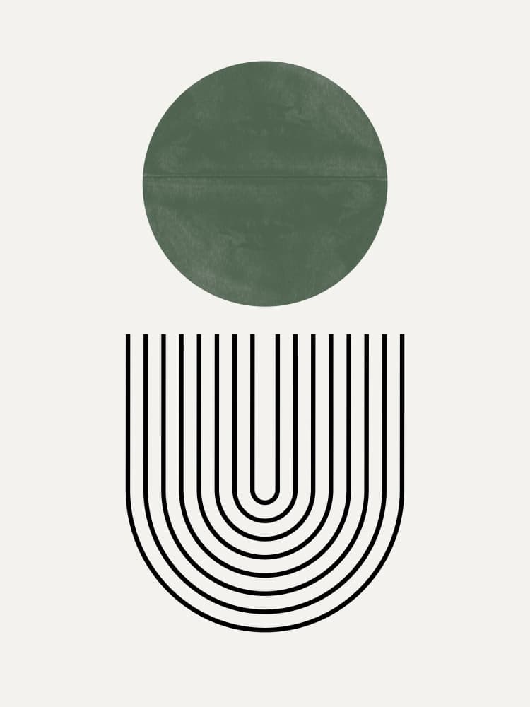 Circles and Lines by THE MIUUS STUDIO — canvas wall art