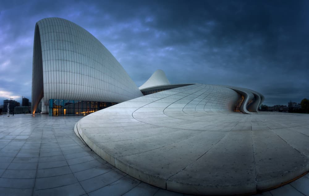 Dramatic Curved Architecture by Ricardo Gayan — canvas wall art