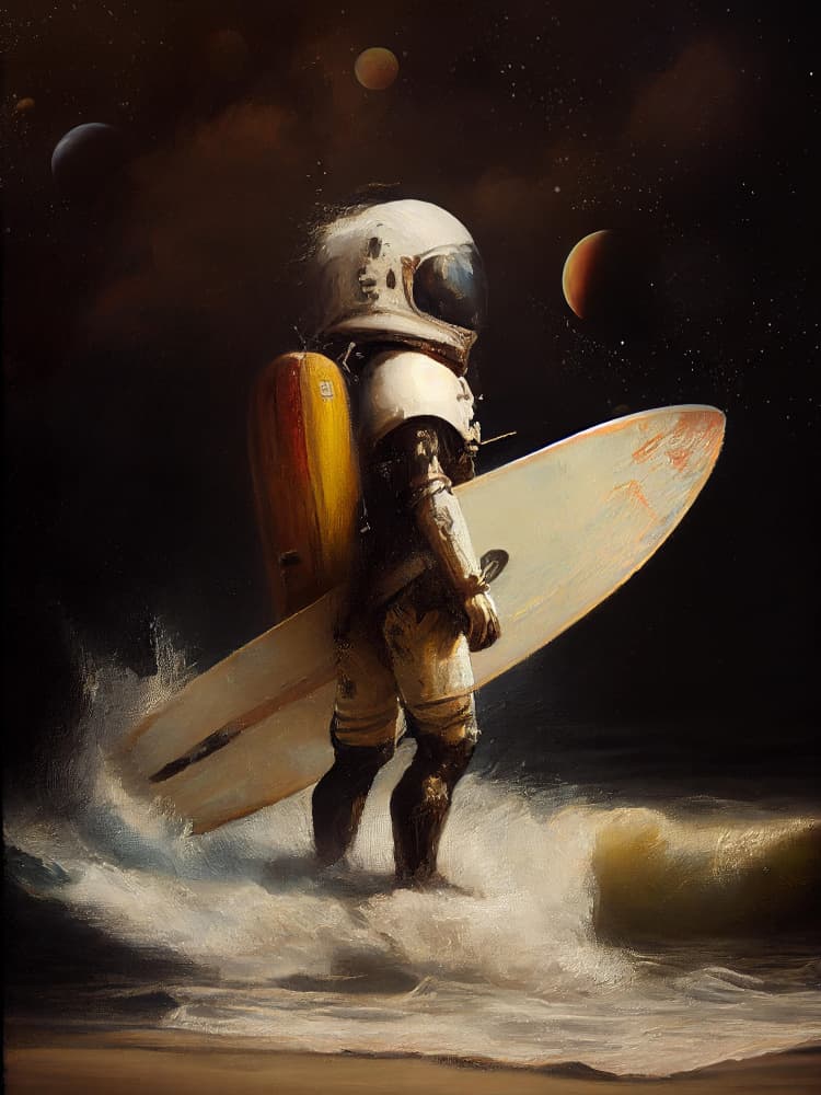 My Space Surfing Day by Dikhotomy — canvas wall art
