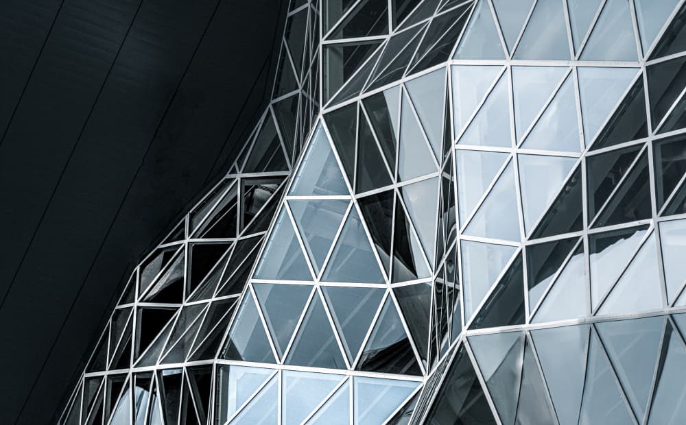Geometric Glass Facade by Stephan Rückert — canvas wall art