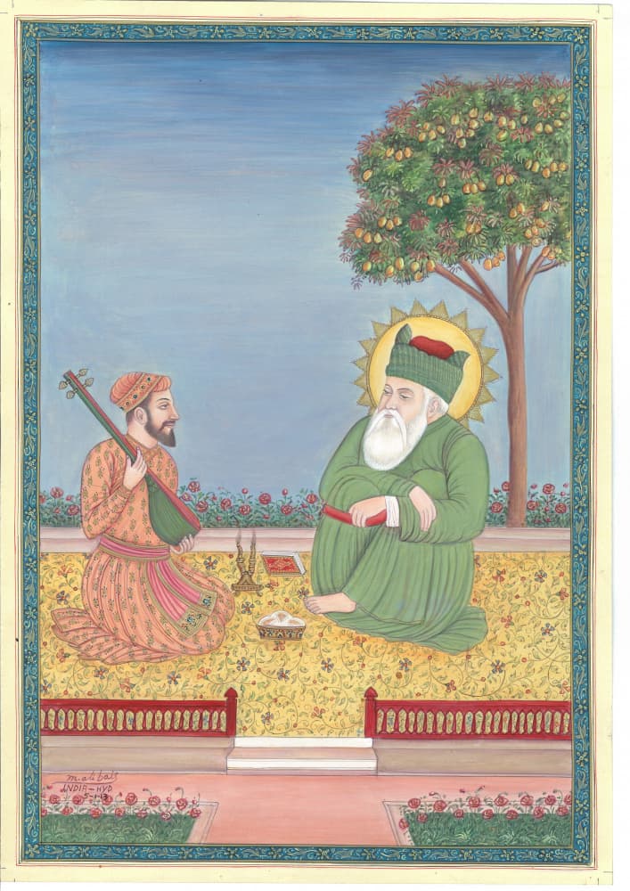 Spiritual Guru and Musician by Mirza Baig — canvas wall art