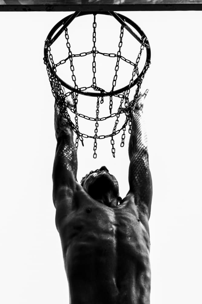 Powerful Basketball Dunk by Juan José — canvas wall art