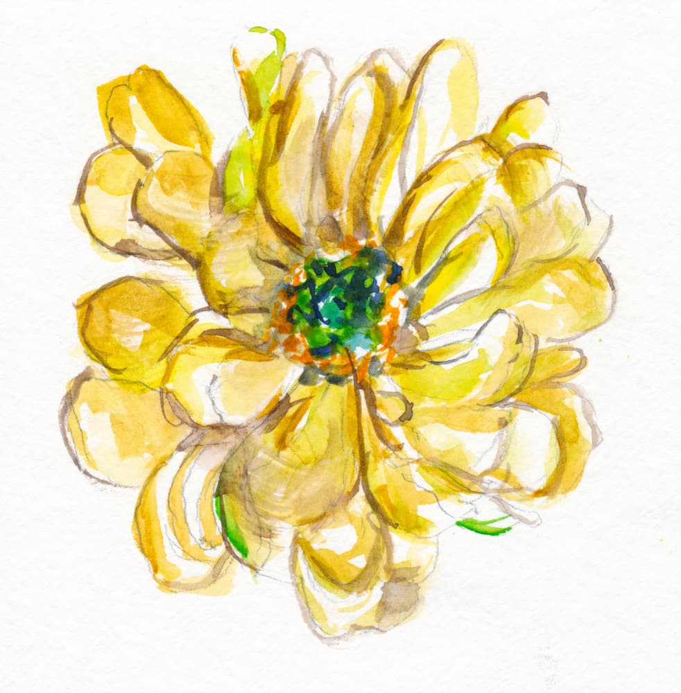 Vibrant Yellow Bloom by Christine Lindstrom — canvas wall art