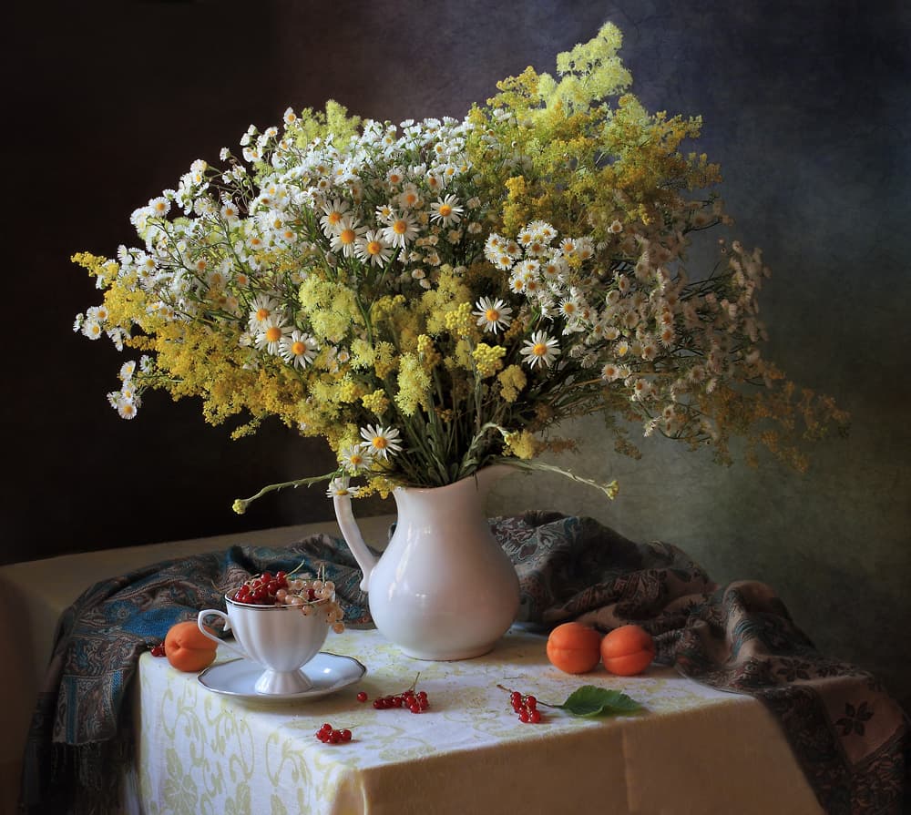Summer Wildflower Still Life by Tatyana Skorokhod — canvas wall art