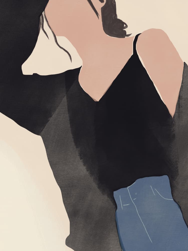 Modern Woman Minimalist Style by Little Dean — canvas wall art