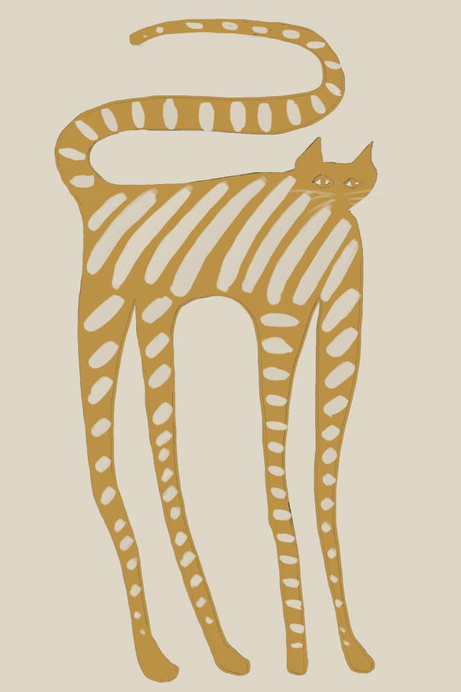 Whimsical Striped Cat by The Art Concept — canvas wall art