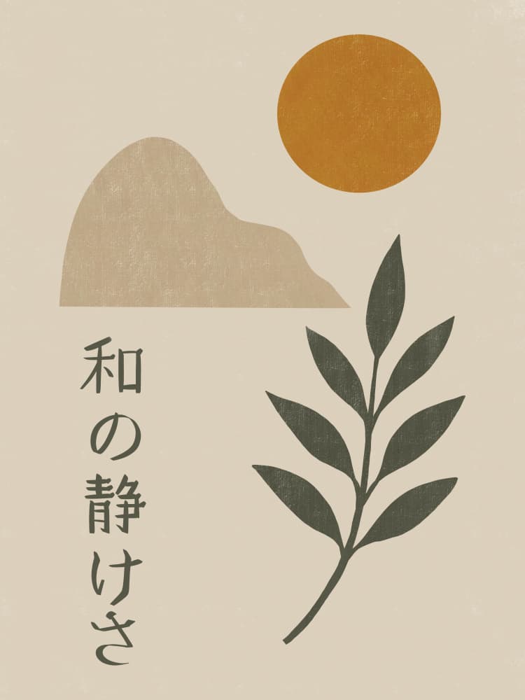 Japanese Serenity Landscape by Little Dean — canvas wall art