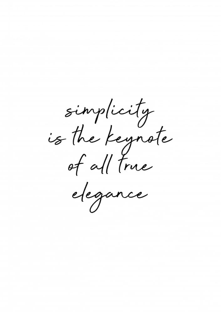 Elegant Simplicity Quote by Orara Studio — canvas wall art