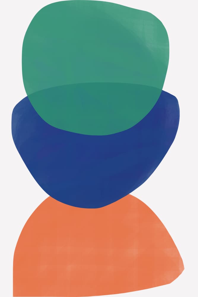 Stacked Organic Shapes by cartissi — canvas wall art