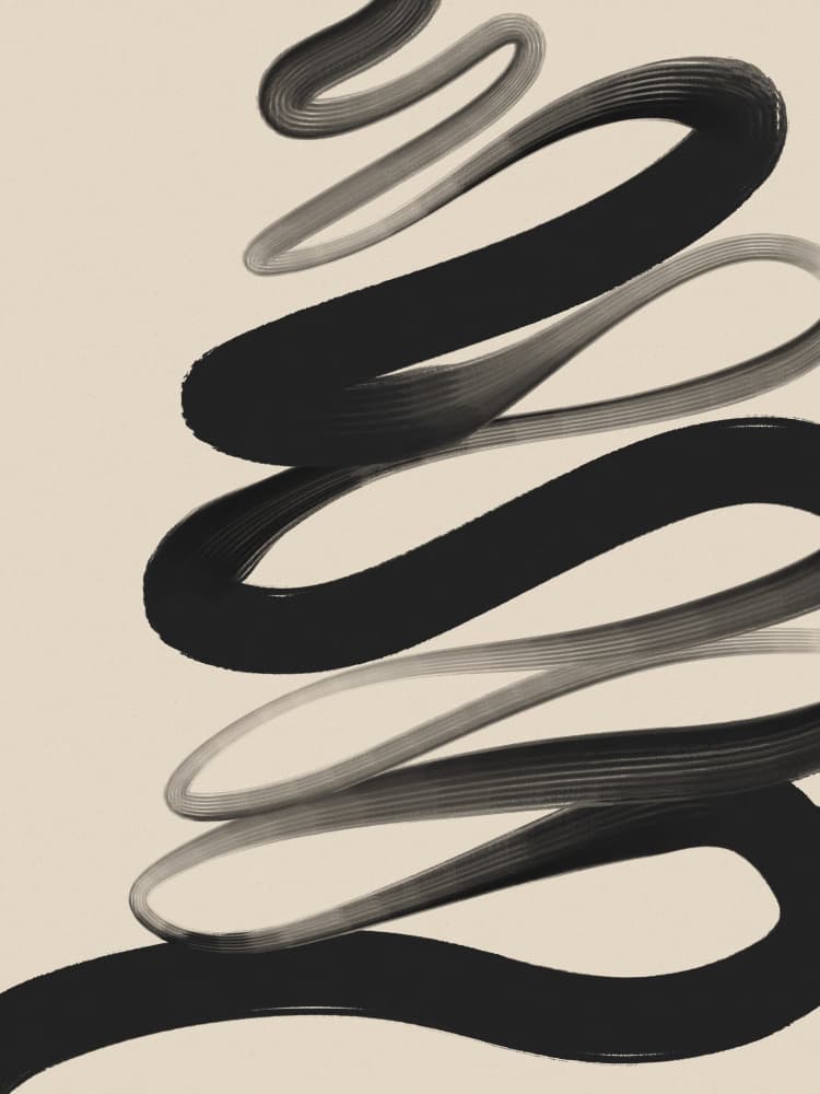 Flowing Ink Pathway by Treechild — canvas wall art