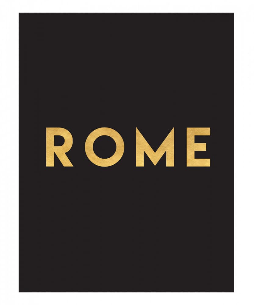 Golden Rome Text by Emiliano Deificus — canvas wall art