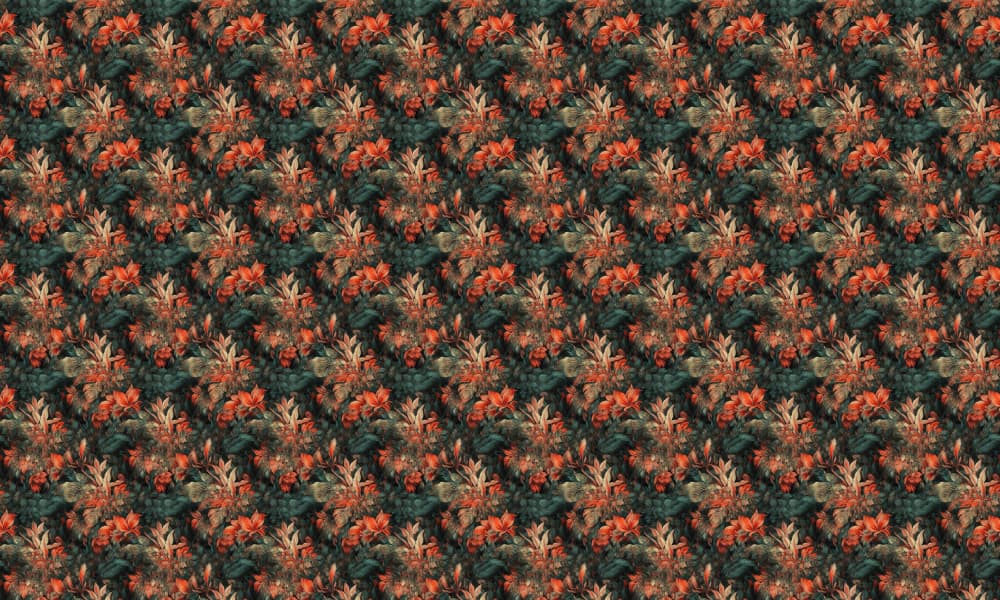 Deep Autumn Leaf Pattern by Justyna Jaszke — canvas wall art