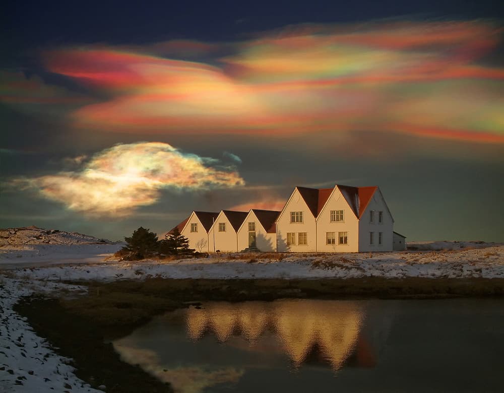 Nacreous Cloud Reflection by Þorsteinn H. Ingibergsson — canvas wall art