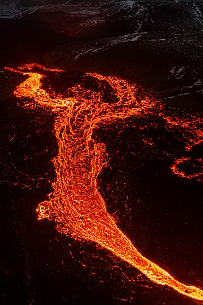 Vibrant Lava Flow by Or Adar — canvas wall art