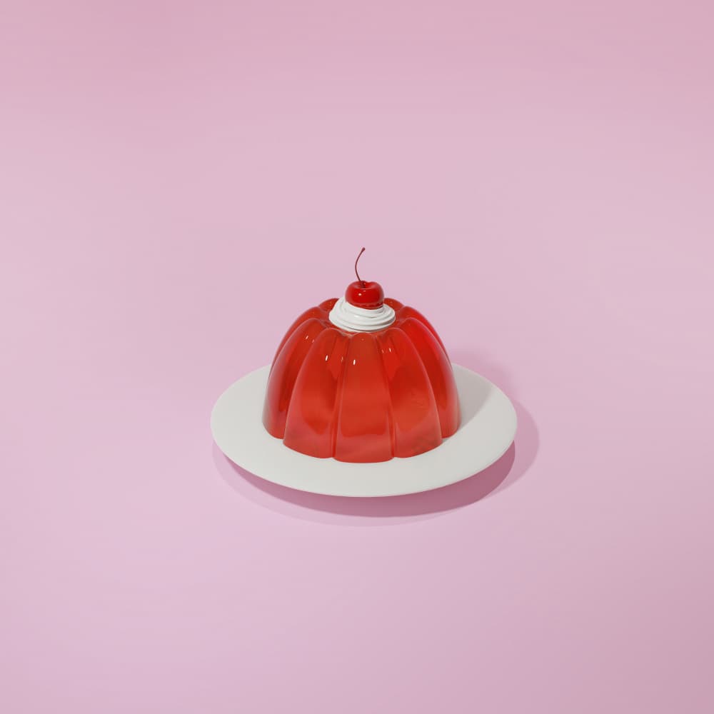 Cherry Jello Dessert by Julia Ramiro — canvas wall art
