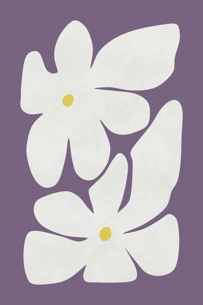 Organic Floral Shapes by amini54 — canvas wall art