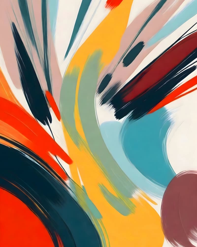Vibrant Abstract Strokes by Uma Gokhale — canvas wall art