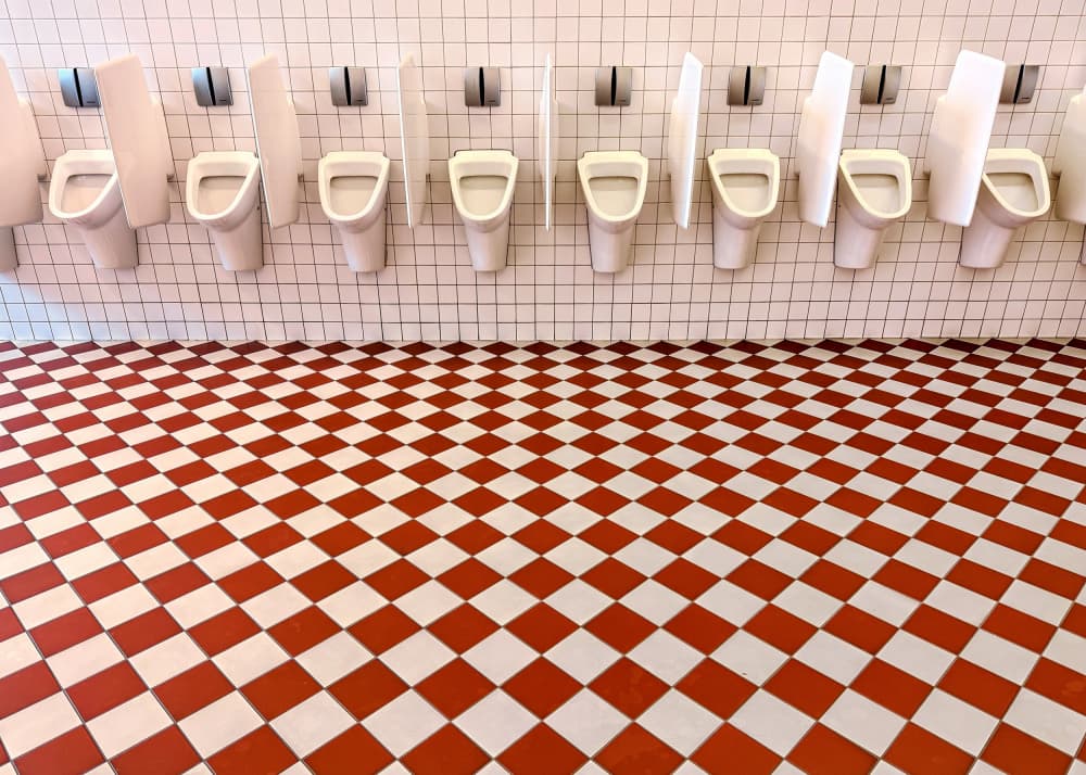 Public Restroom Urinals by Lus Joosten — canvas wall art