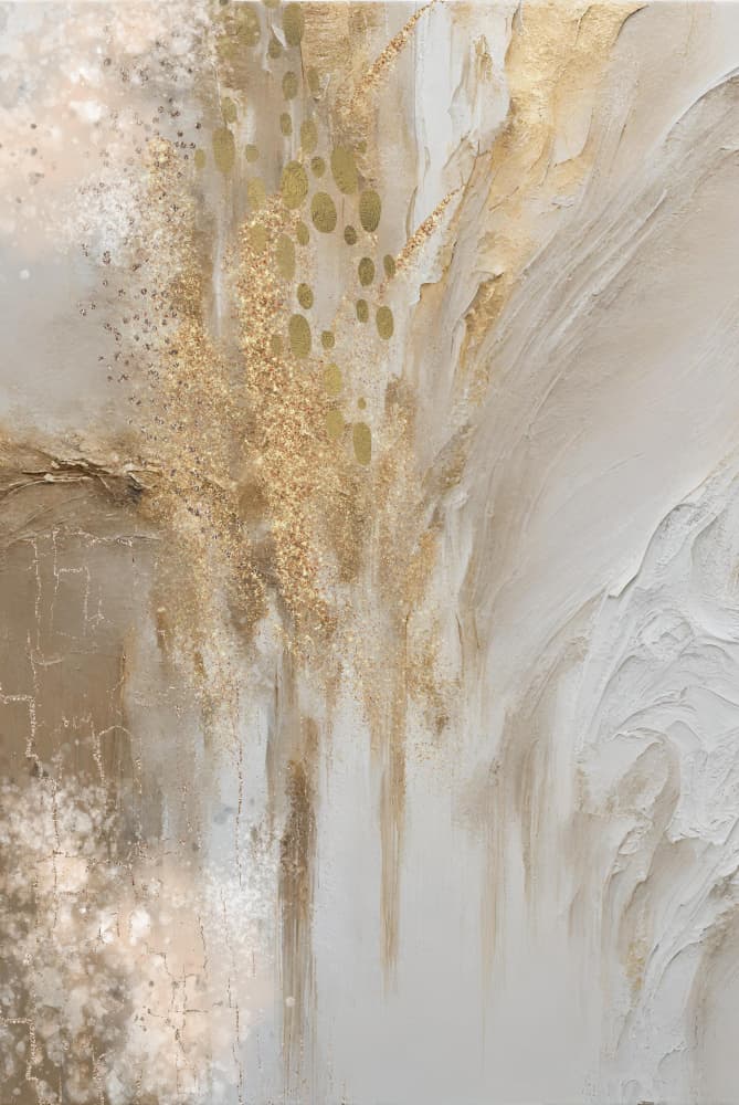 Sparkling Gold Abstract by Sally Ann Moss — canvas wall art