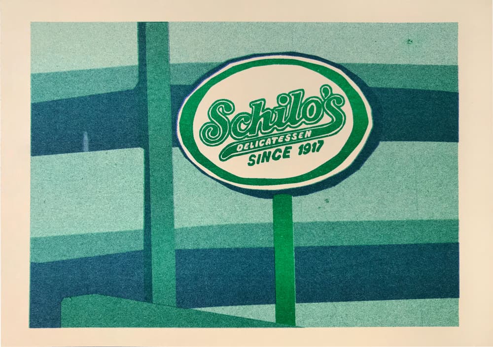 Retro Delicatessen Sign by Noa Defesche — canvas wall art