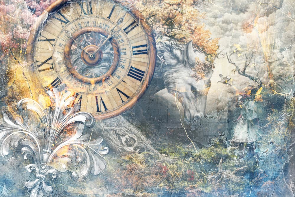 Mystic Clock Horse by Rafal Kulik — canvas wall art